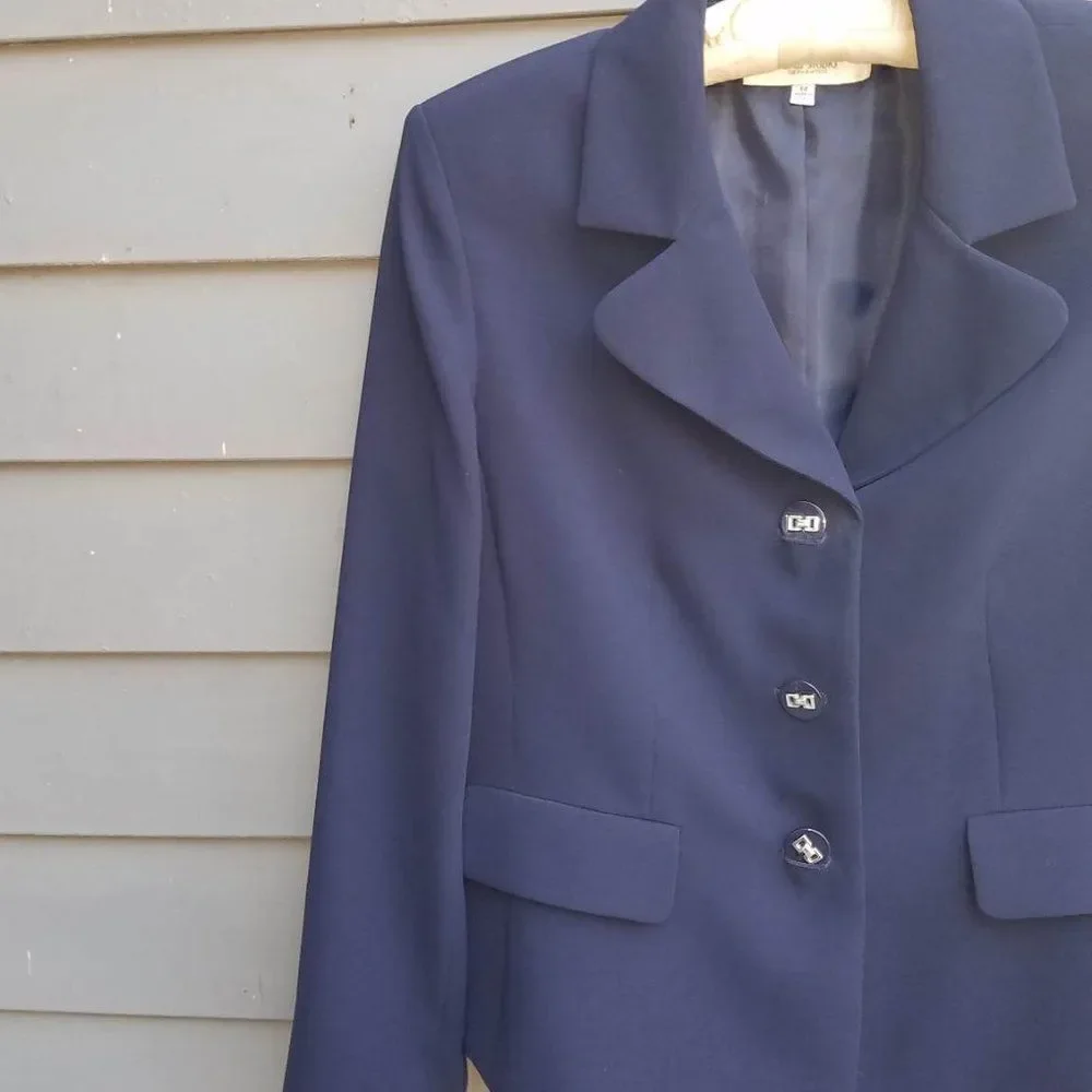 Jones Studio Navy Blazer Size 14